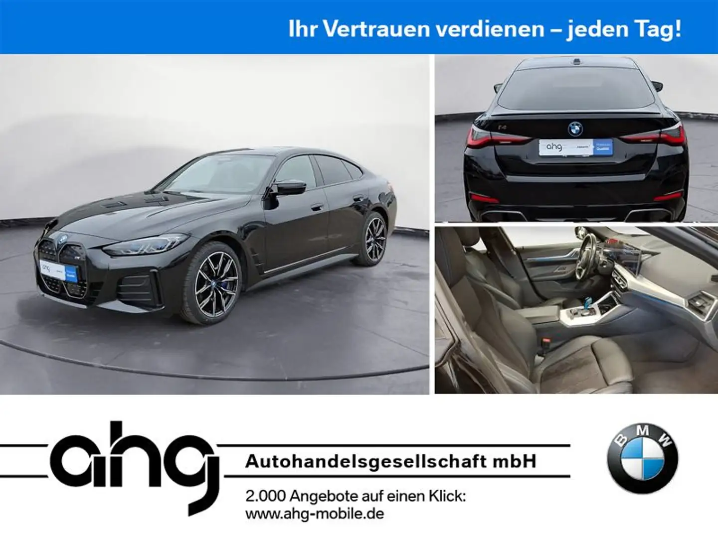 BMW i4 M50 Pano AHK Harman Kardon Negro - 1