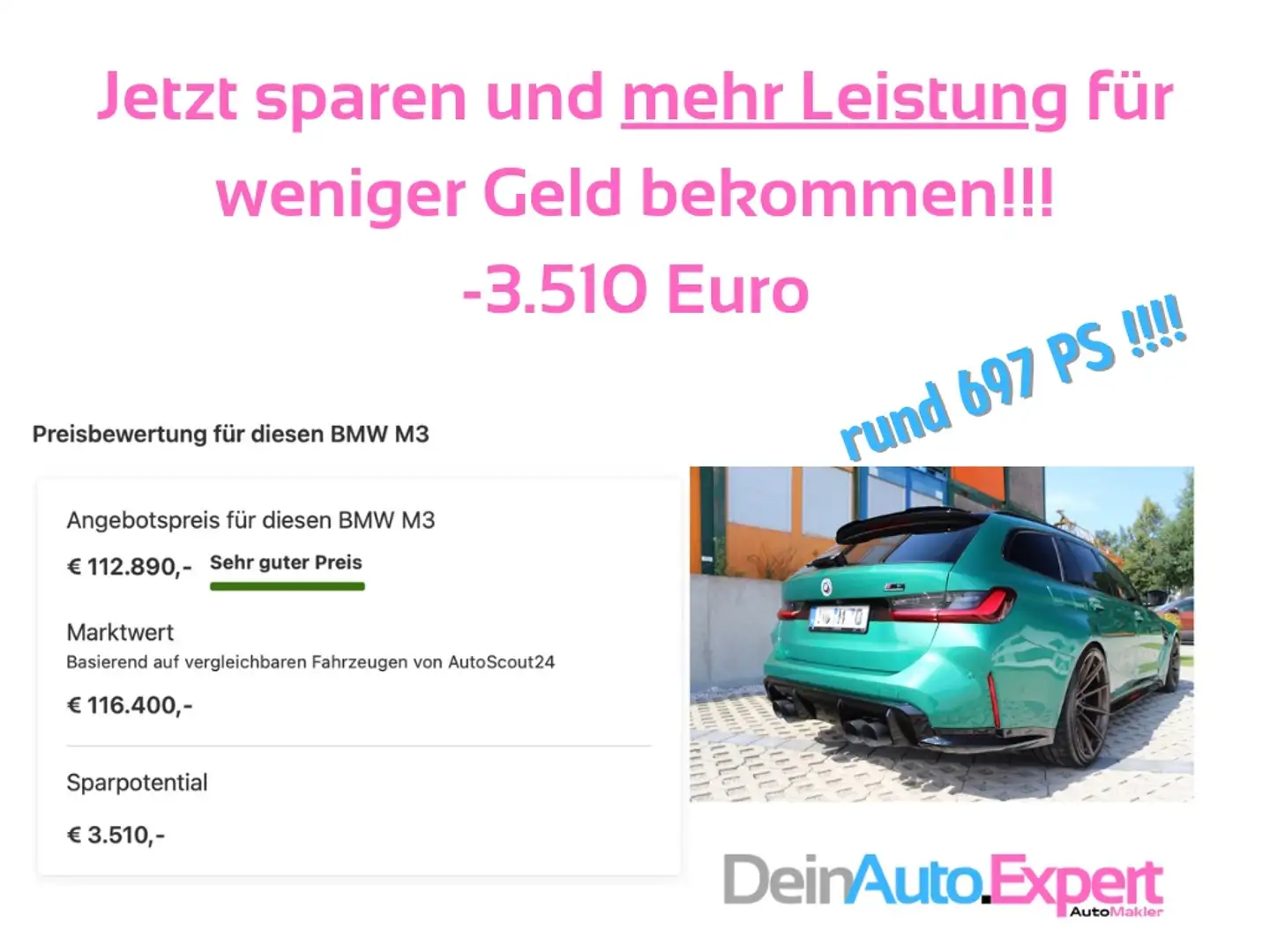 BMW M3 Touring M xDrive Competition*697 PS*Head-up*LED* Vert - 1