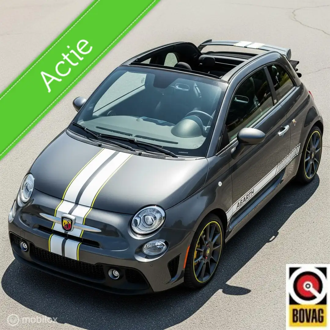 Abarth 595 1.4 T-Jet Cabrio Elaborabile Navigatie lichtmetale Grijs - 1