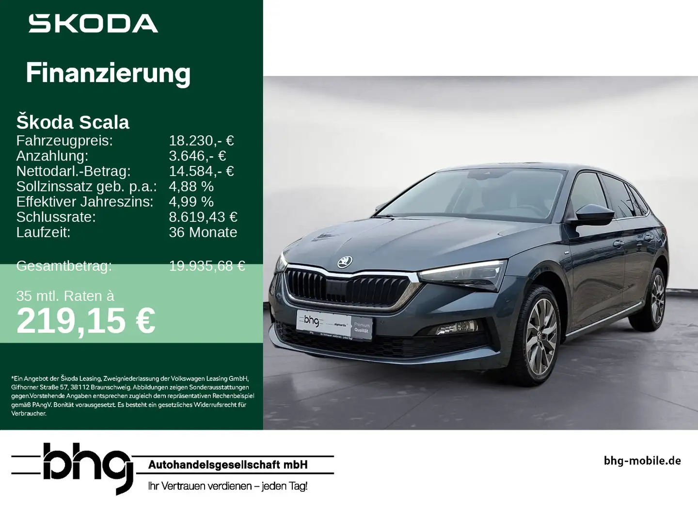 Skoda Scala 1.0 TSI DSG Clever Grau - 1