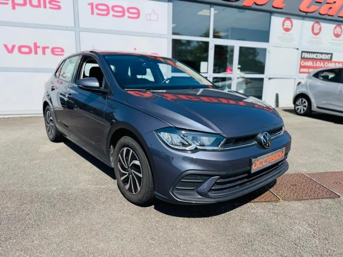 Volkswagen Polo LIFE 1.0TSI 95cv DSG7 + Camera de Recul + Clim aut Gris - 1