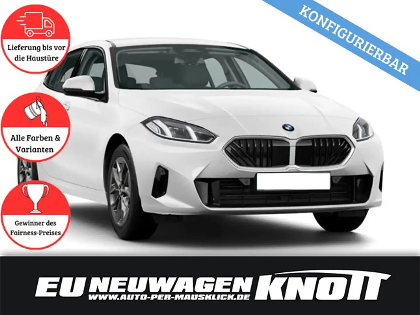 BMW 120 i Klima, LED, 3 Jahre/ 200.000 Gewährleistung Weiß - 1