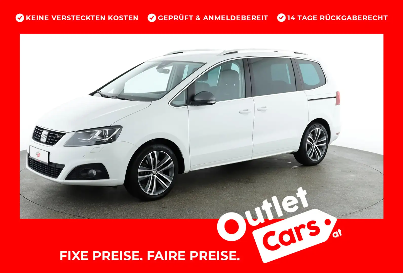 SEAT Alhambra Business 2,0 TDI CR Weiß - 1