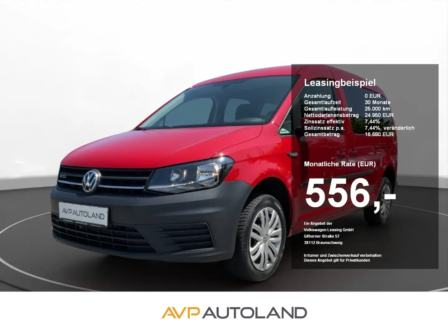Volkswagen Caddy Maxi 2.0 TDI 4MOTION TRENDLINE | 7-SITZER Rot - 1