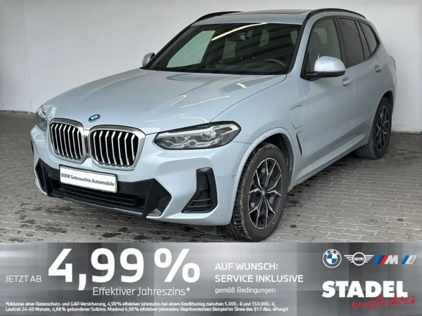 BMW X3 xDrive30e M Sport Navi.LED.HuD.RFK.Pano.AHK Grau - 1