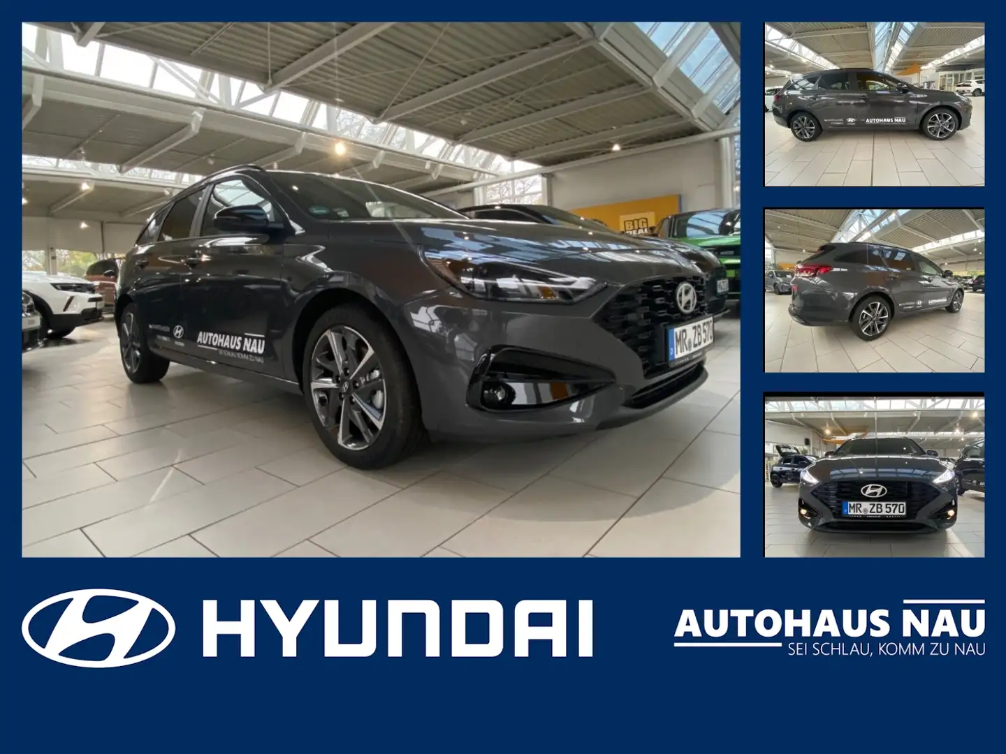 Hyundai i30 Kombi 1.0 Turbo Advantage Navi, Kamera Grijs - 1