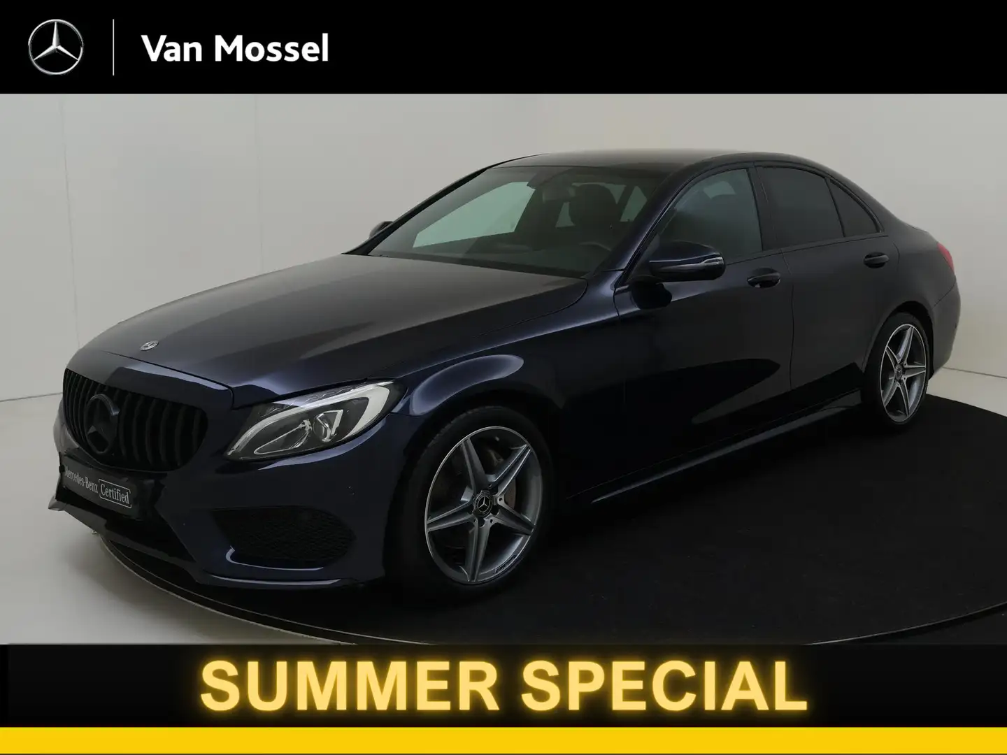 Mercedes-Benz C 180 Business Solution AMG-Line / Stoelverwarming / Ach Blu/Azzurro - 1