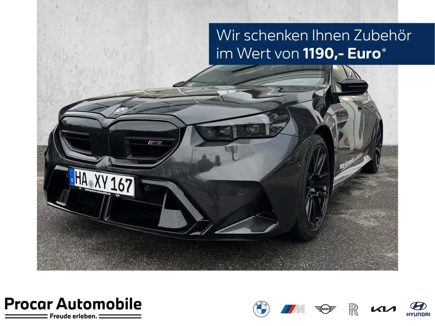 BMW M5 Touring 0,5%Versteu. VMAX PANO AHK Sitzlüft Gris - 1