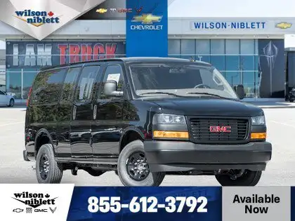 Black 2025 GMC Savana Cargo Van Rear-Wheel Drive Automatic