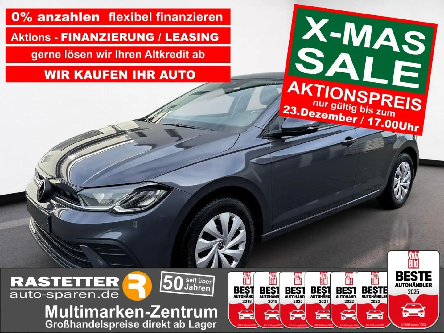 Volkswagen Polo TSI Life IQ.DRIVE+Navi+ACC+Sitzhzg+Klimaaut+Privac Grau - 1