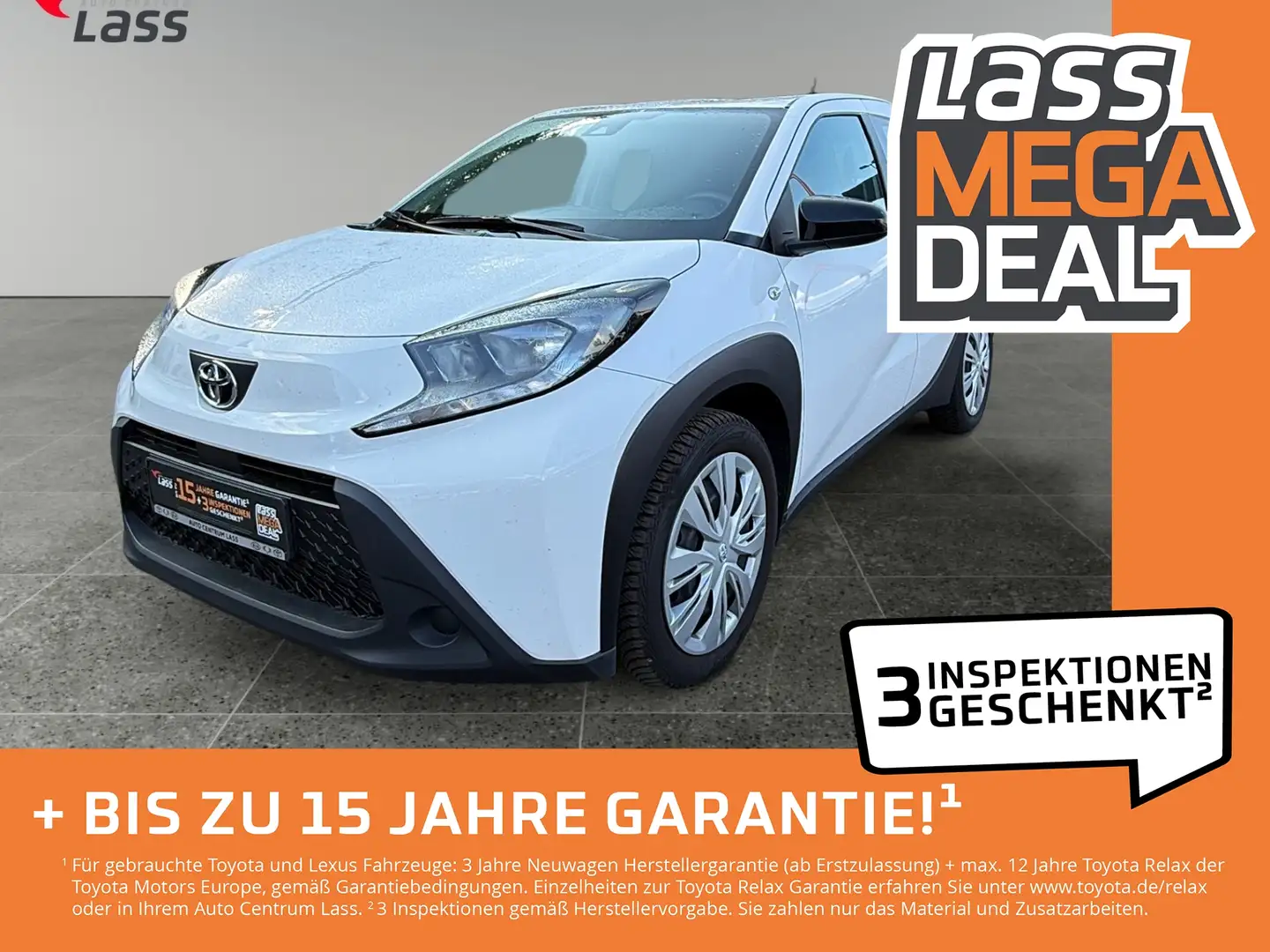 Toyota Aygo 1.0 Play ACC Fernlichtass. Kam. Navi PDC Weiß - 1