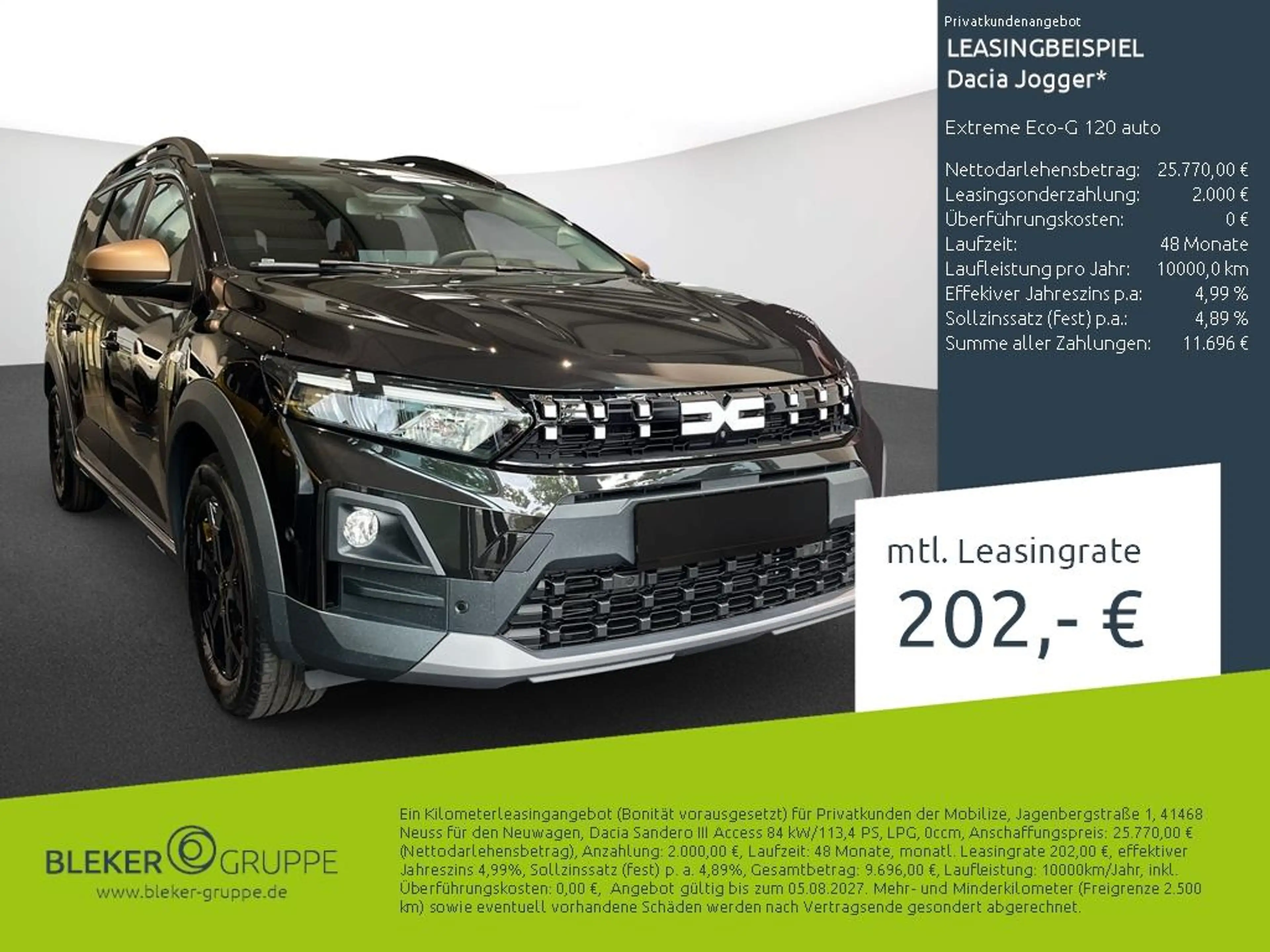 Dacia Jogger Extreme Eco-G 120 auto