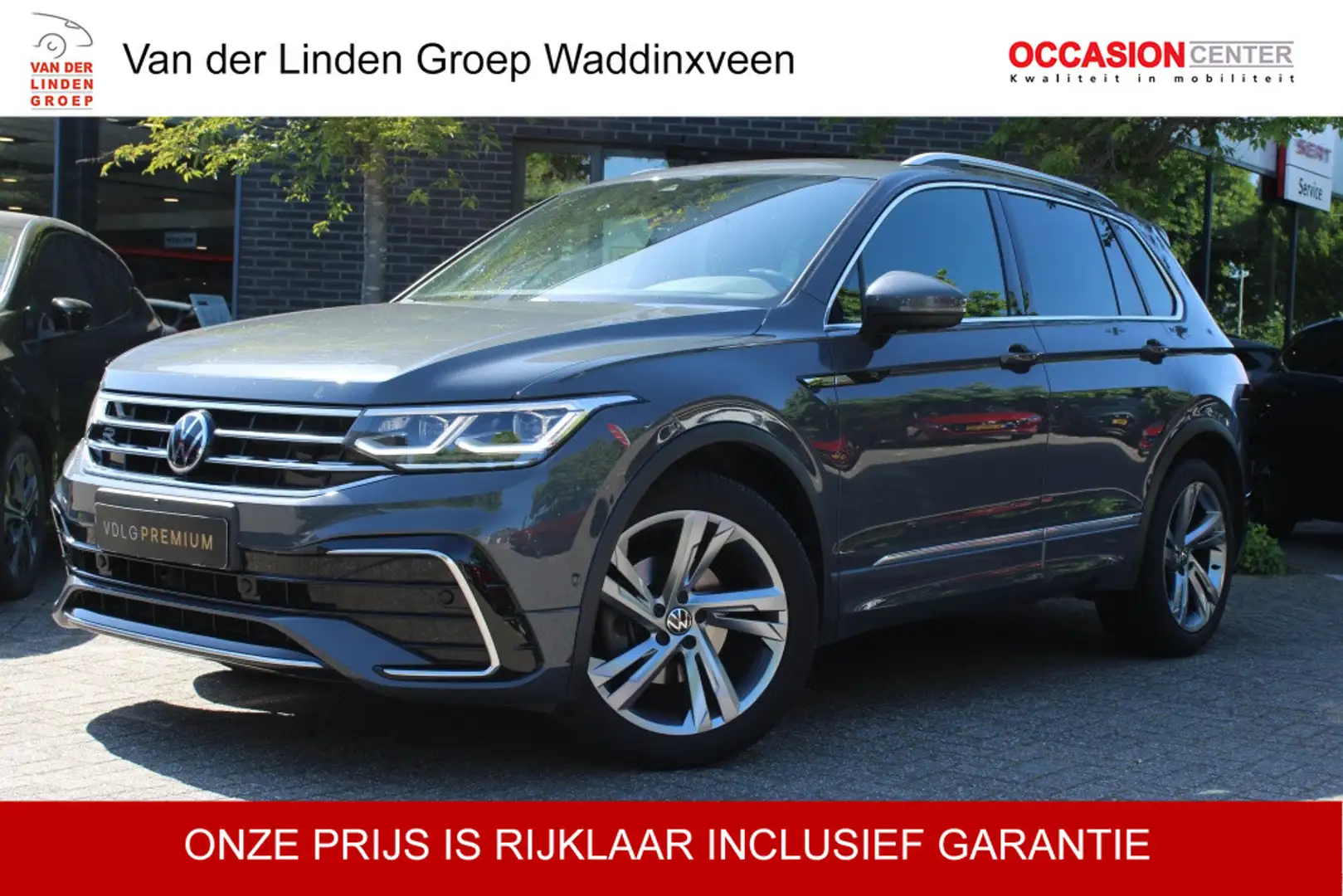Volkswagen Tiguan 1.5 TSI R-Line DSG Virtual/Navi/Leer/360view "RIJK Gris - 1
