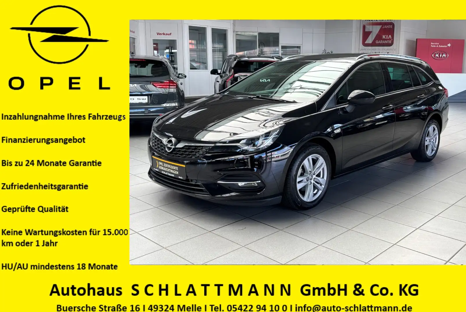 Opel Astra 1.4 Automatik "Elegance" *Navi*IntelliLux*SHZ*LHZ* Negro - 1