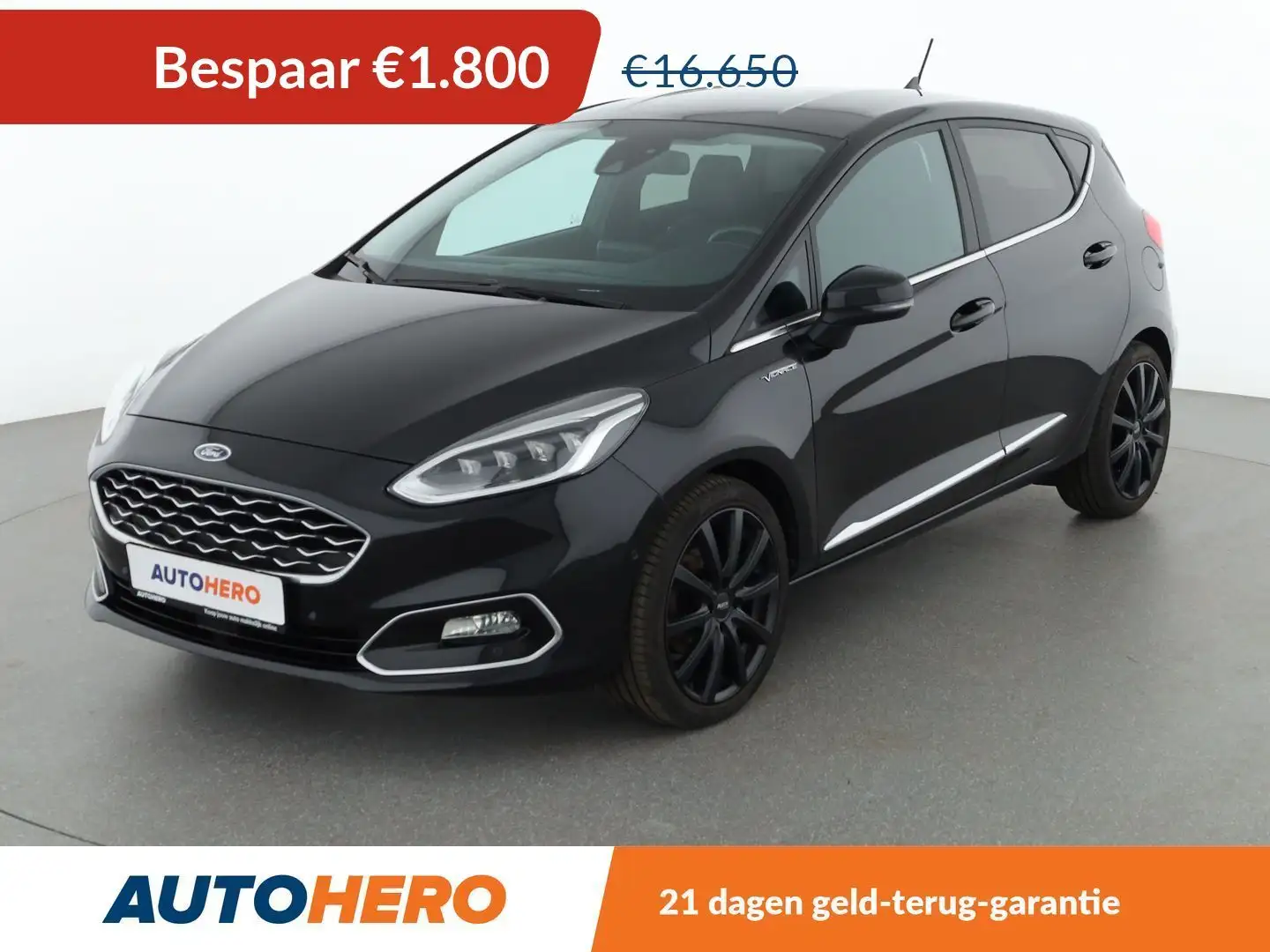 Ford Fiesta 1.0 EcoBoost Vignale Zwart - 1