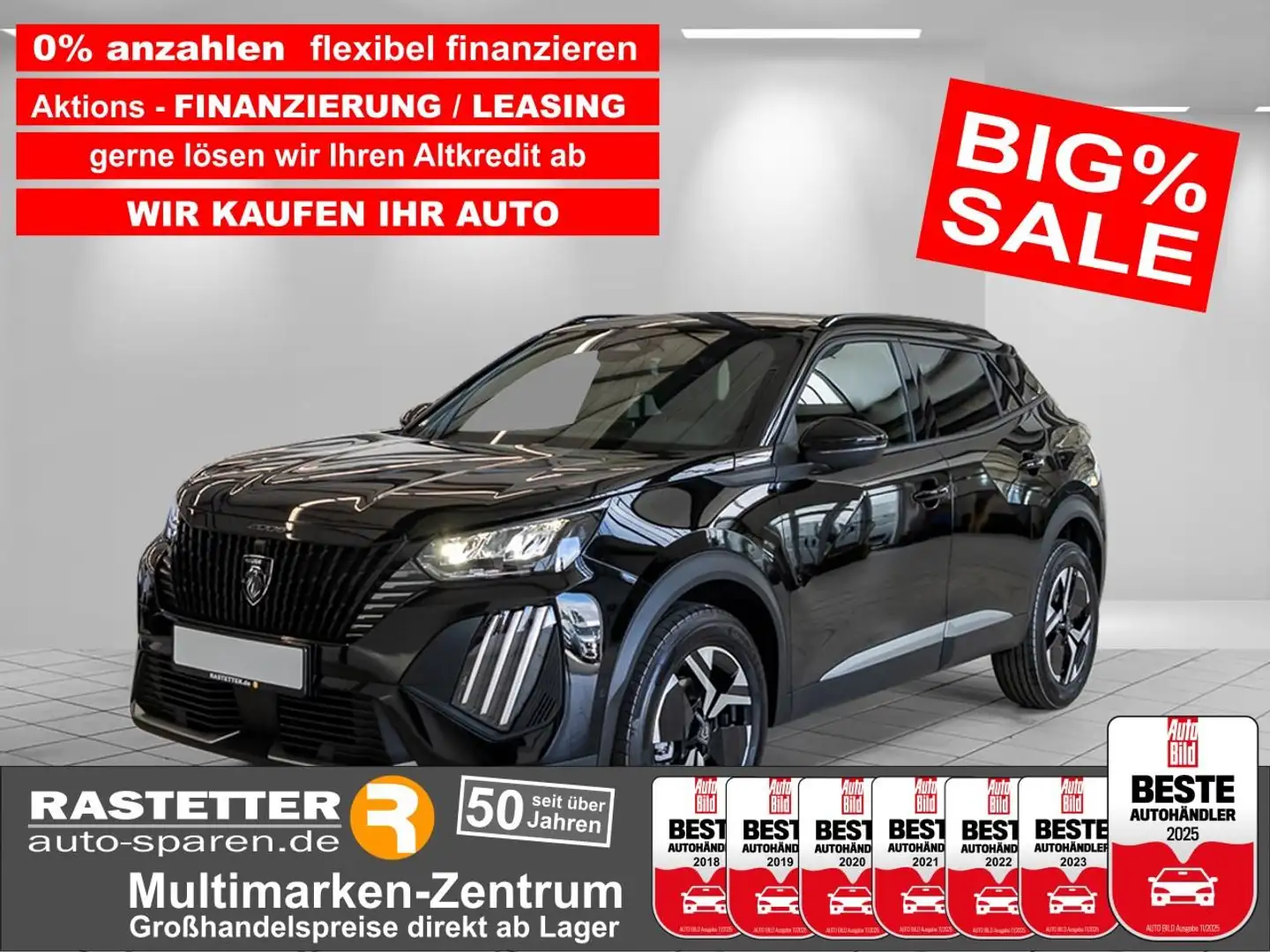 Peugeot 2008 PureTech 130 EAT8 Allure Navi+Keyless+Sicht&Assist Schwarz - 1