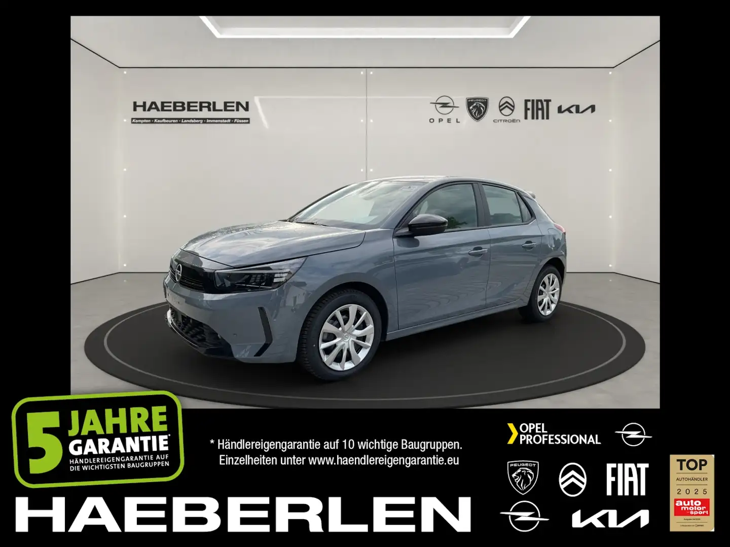 Opel Corsa F 1.2 Turbo Edition Klima, Sitzheizung Grau - 1