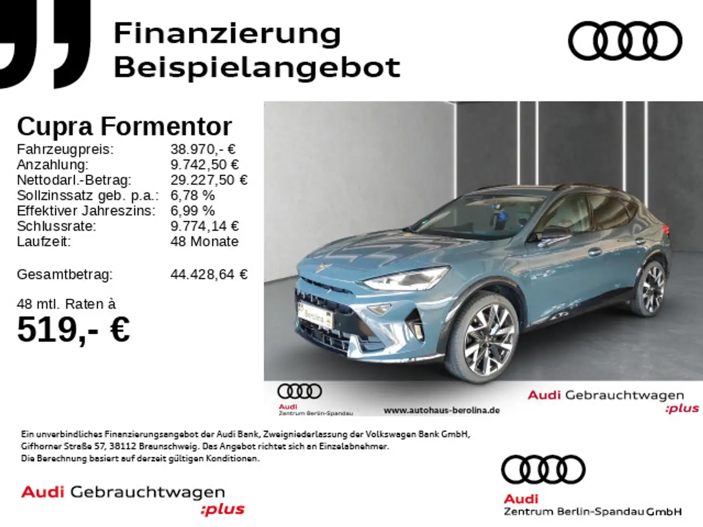 CUPRA Formentor 1.5 e-Hybrid VZ DSG *ACC*NAV*R-CAM* Blau - 1