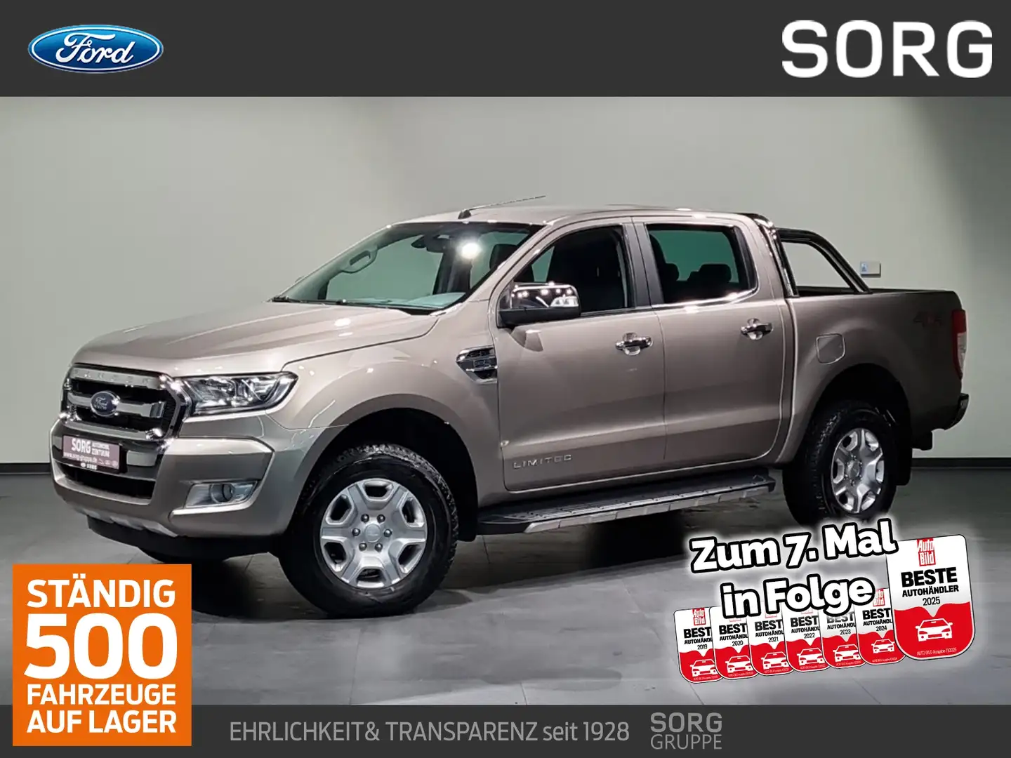 Ford Ranger 2.2 TDCi DoKa Limited*4x4*AHK*SITZHZG* Beige - 1