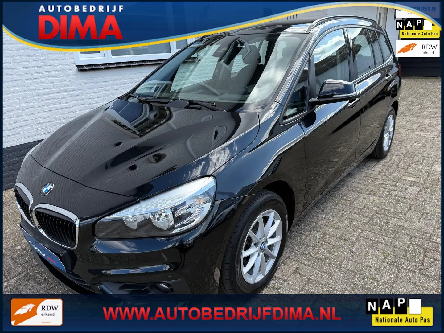 BMW 218 2-serie Gran Tourer 218i 7pers/ HUD/ Navi/ PDC/ Af Zwart - 1