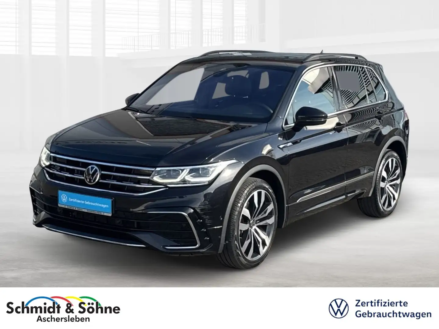 Volkswagen Tiguan 2.0 TDI R-Line 4Mot. DACH+LEDER+STHZ+TOTW Klima Negro - 1