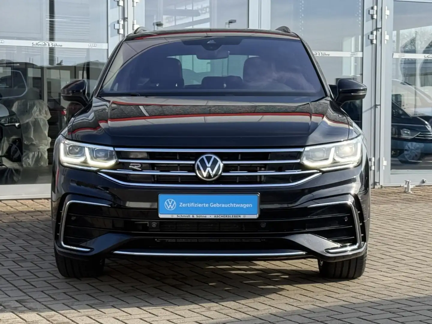 Volkswagen Tiguan 2.0 TDI R-Line 4Mot. DACH+LEDER+STHZ+TOTW Klima Negro - 2