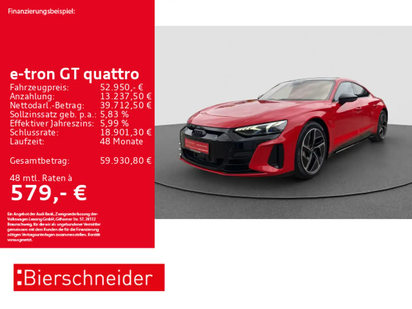 Audi e-tron GT e-tron GT NP 142.215 KERAMIK LASER HuD Rouge - 1