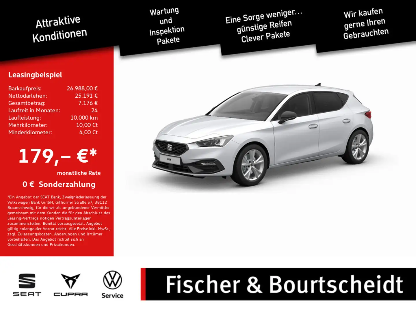 SEAT Leon TSI 1.5 TSI 110 kW FR SHZ ACC FACEL. LED Weiß - 1