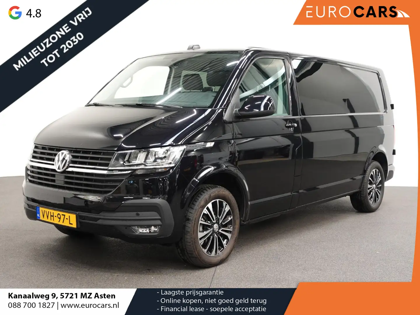 Volkswagen T6.1 Transporter 2.0 150PK L2H1 Highline Automaat Dubbele Cabine Ai Noir - 1