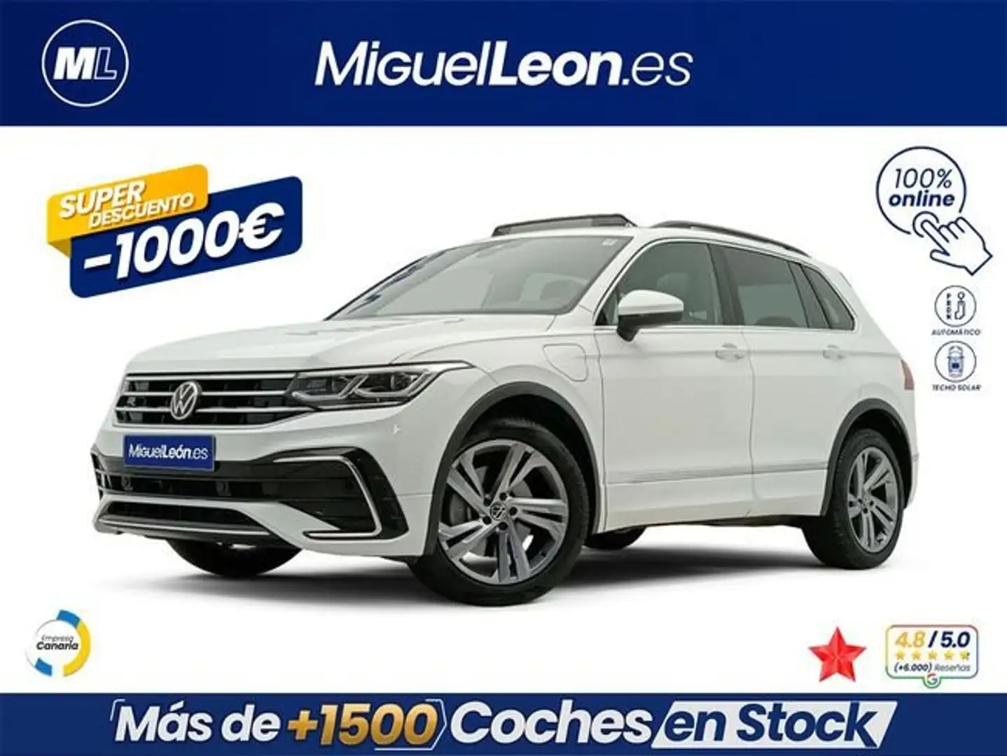 Volkswagen Tiguan 1.4 eHibrid R-Line 180kW Blanco - 1