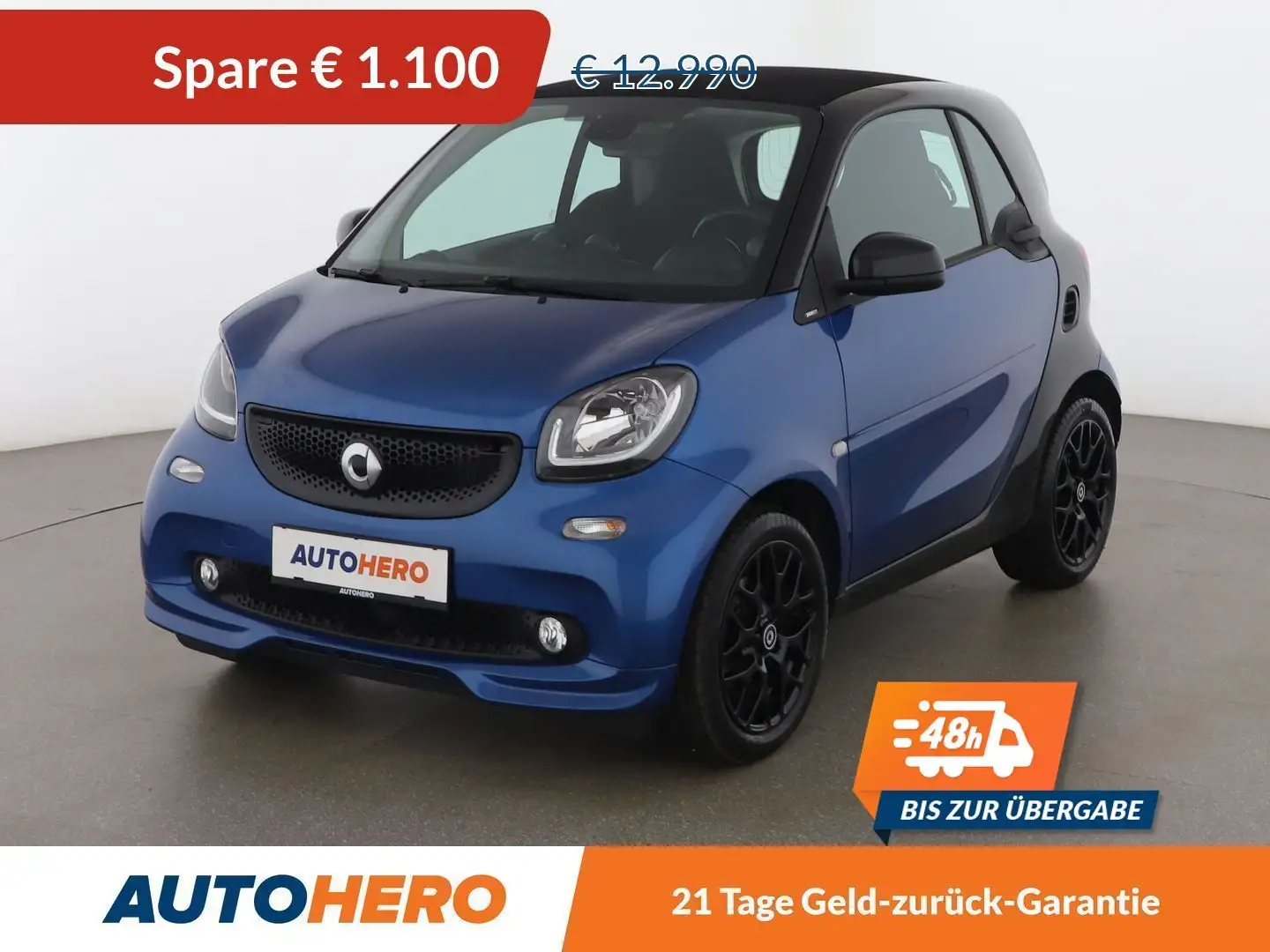 smart forTwo 1.0 Basis passion *NAVI*CAM*BT*TEMPO* Bleu - 1