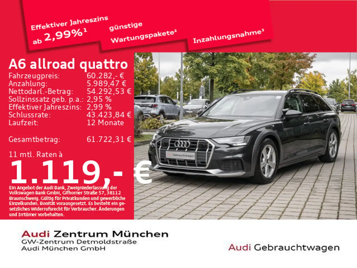 Audi A6 allroad A6 allroad 55 TDI qu. tiptr. AHK/StdHzg/Kamera Grau - 1