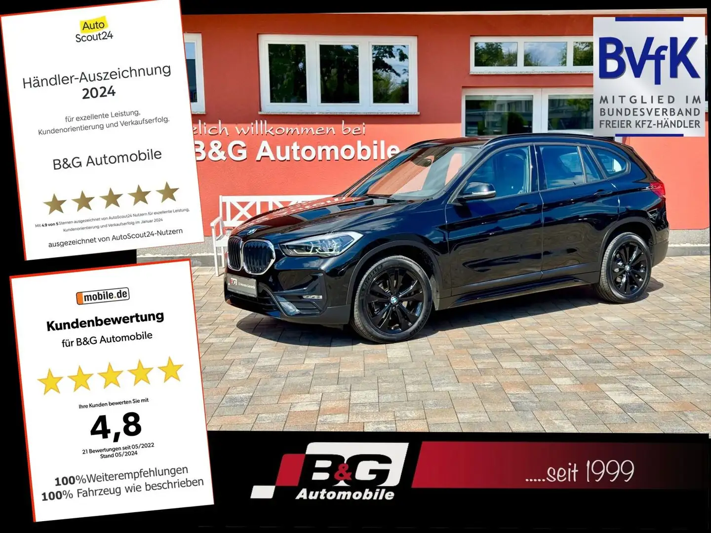 BMW X1 xDrive 18 d Sport Line*Garantie*1Hd*Mwst* Noir - 1