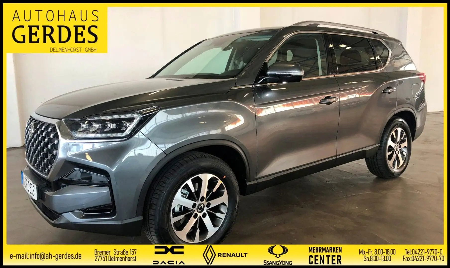 SsangYong Rexton Quartz 2.2 D 8AT 4WD "Neu" Gris - 1