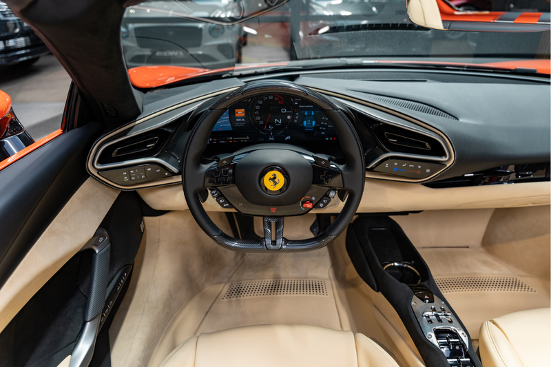 Ferrari 296 GTS Rosso Dino Lift JBL Matte Carbon Airbushed Shields — photo 7