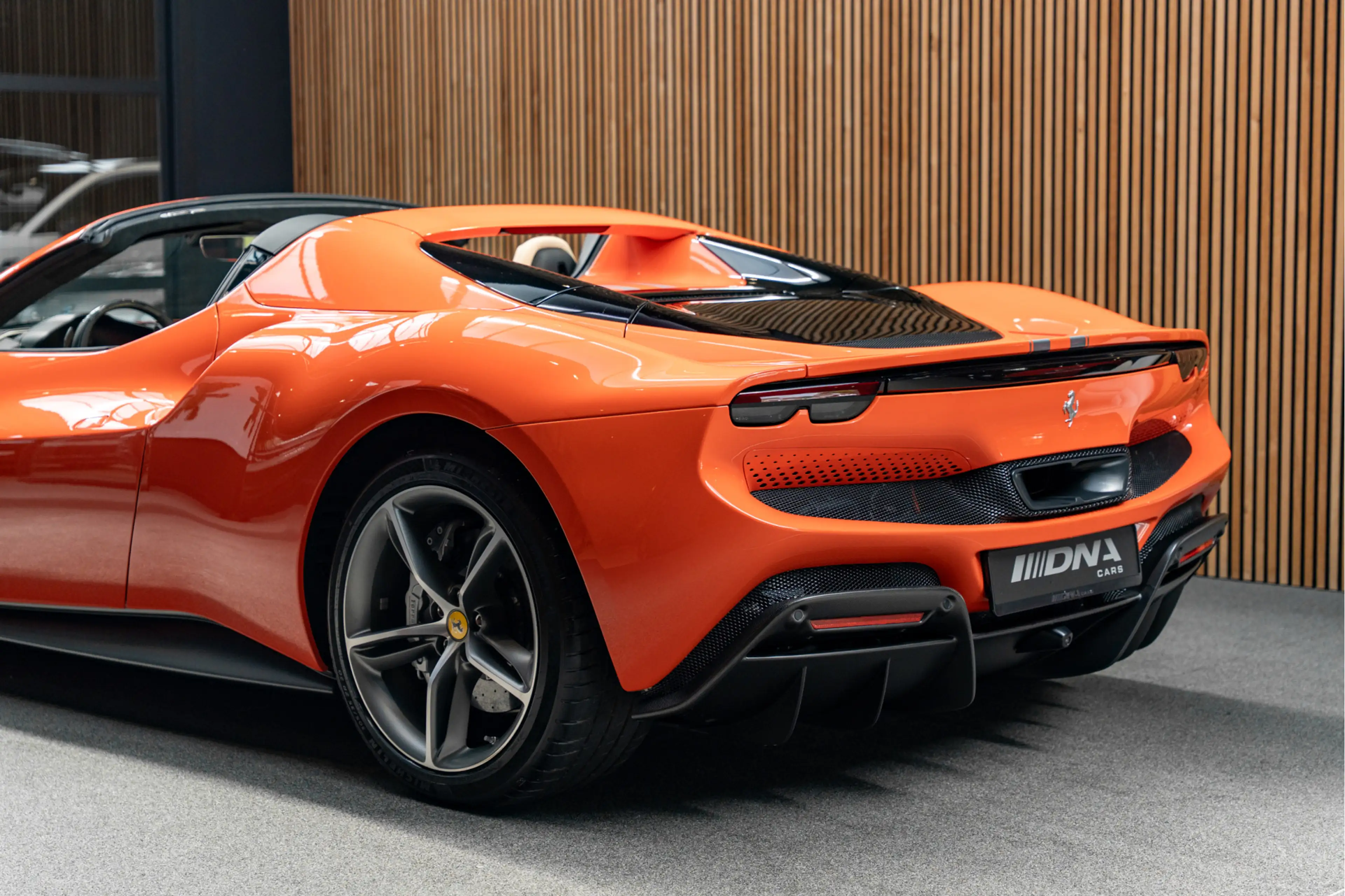 Ferrari 296 GTS Rosso Dino Lift JBL Matte Carbon Airbushed Shields — photo 12