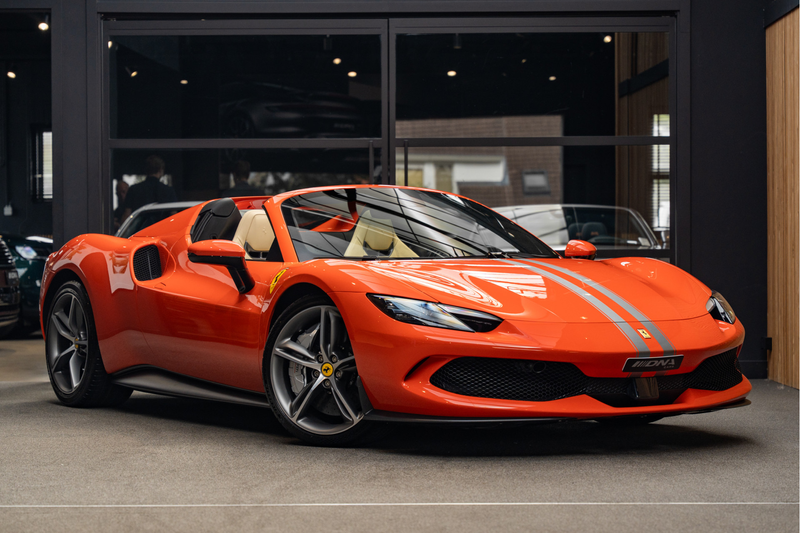 Ferrari 296 GTS Rosso Dino Lift JBL Matte Carbon Airbushed Shields