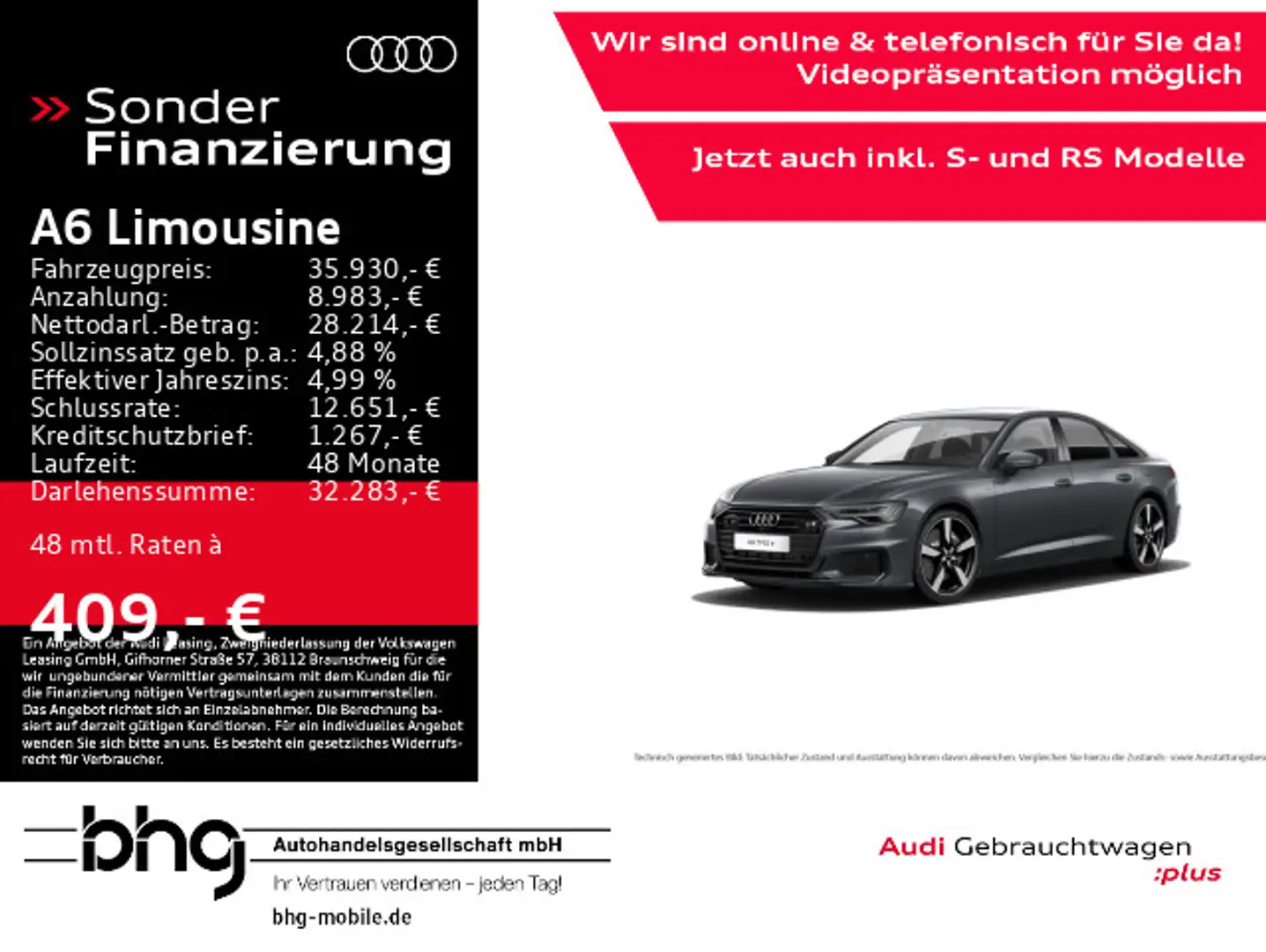 Audi A6 sport 50 TFSI e quattr Zwart - 1