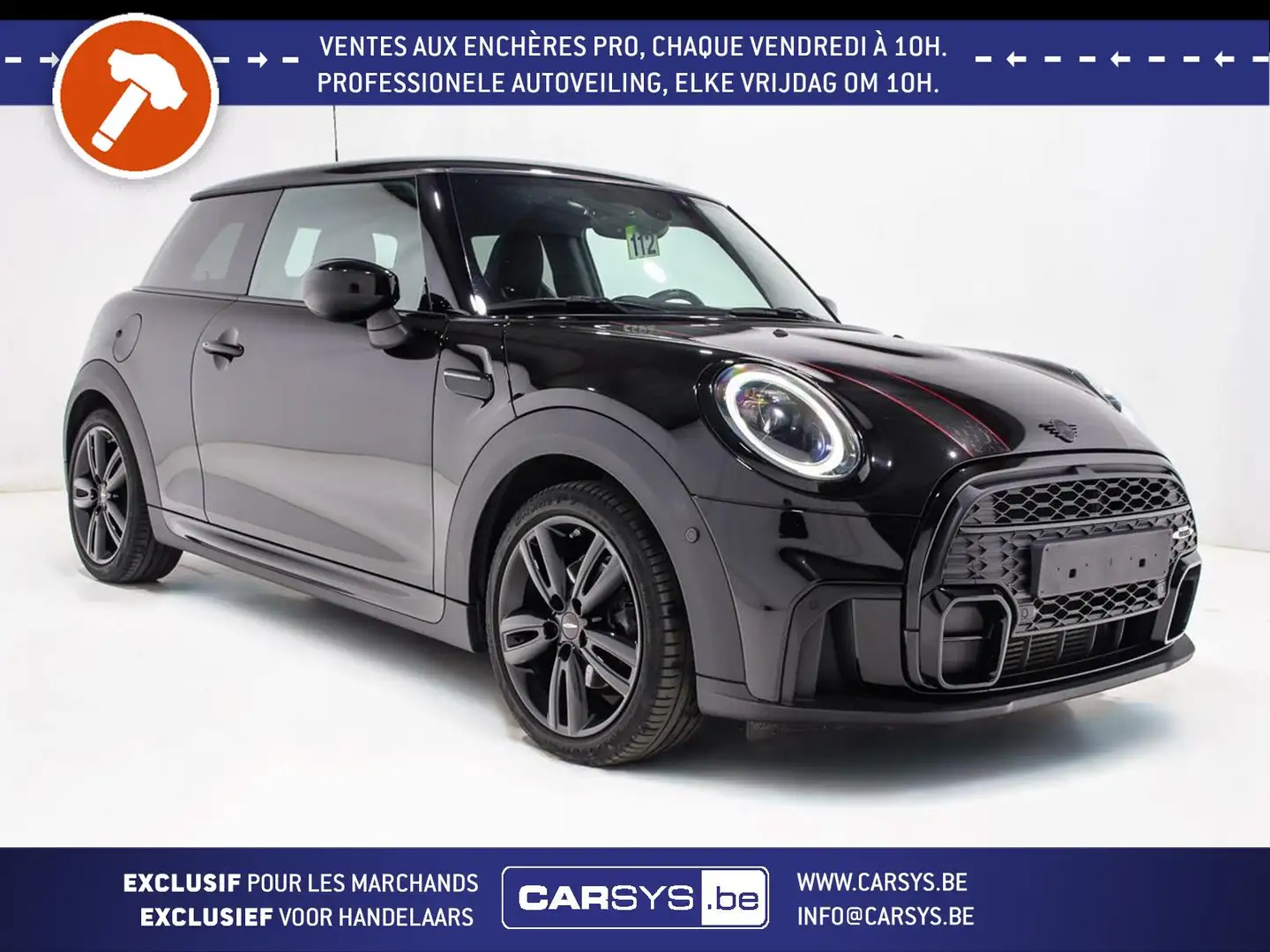 MINI Cooper 1.5T 136 - BVA - PACK JCW LED - 17 - GPS - CAM Zwart - 1