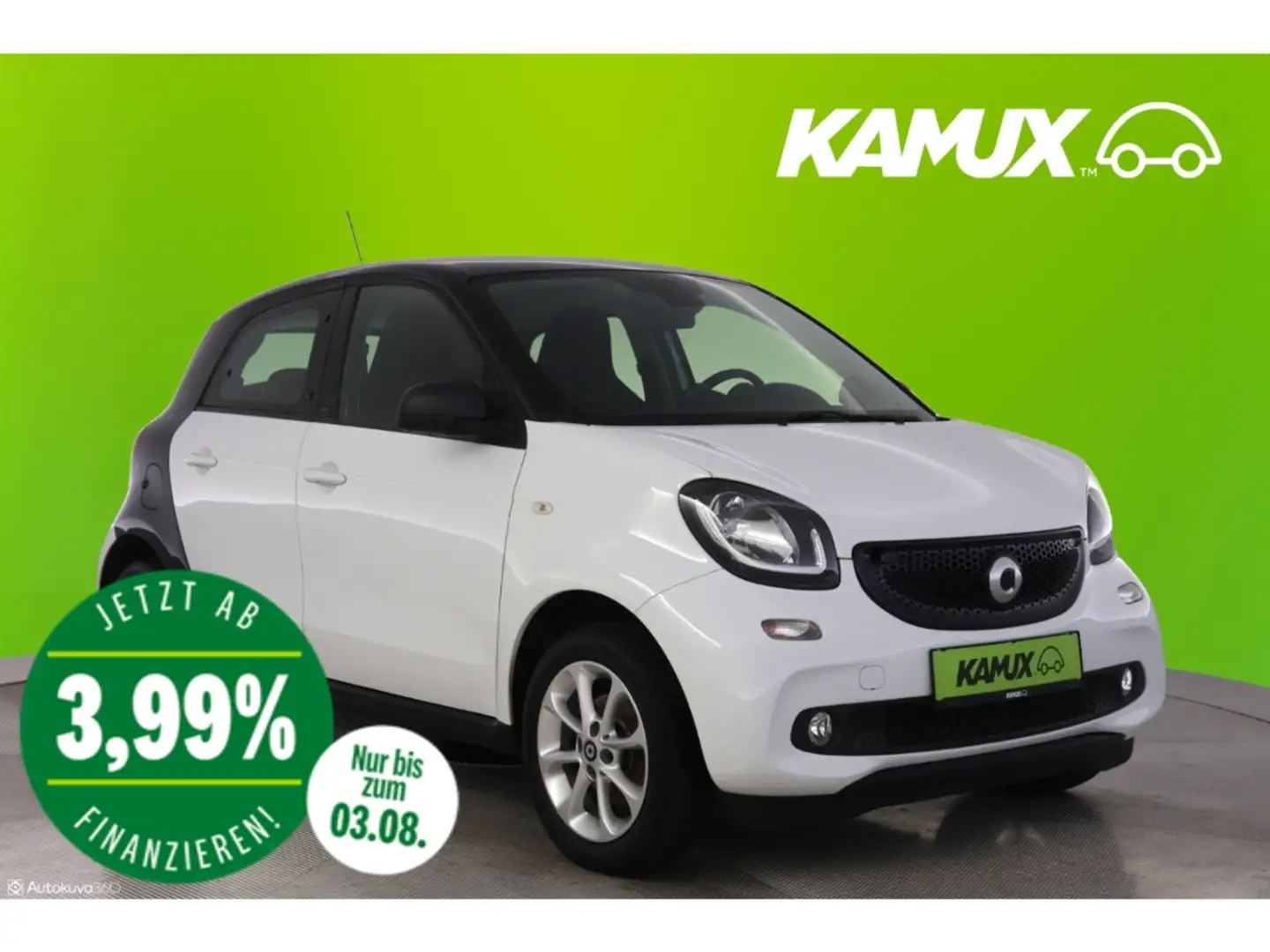 smart forFour 1.0 passion +KLIMA +PDC +TEMPOMAT +DAB Blanc - 1