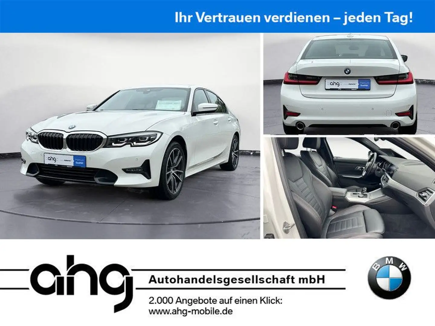 BMW 320 d xDrive Sport Line Navi Sportsitze LM 19' Weiß - 1