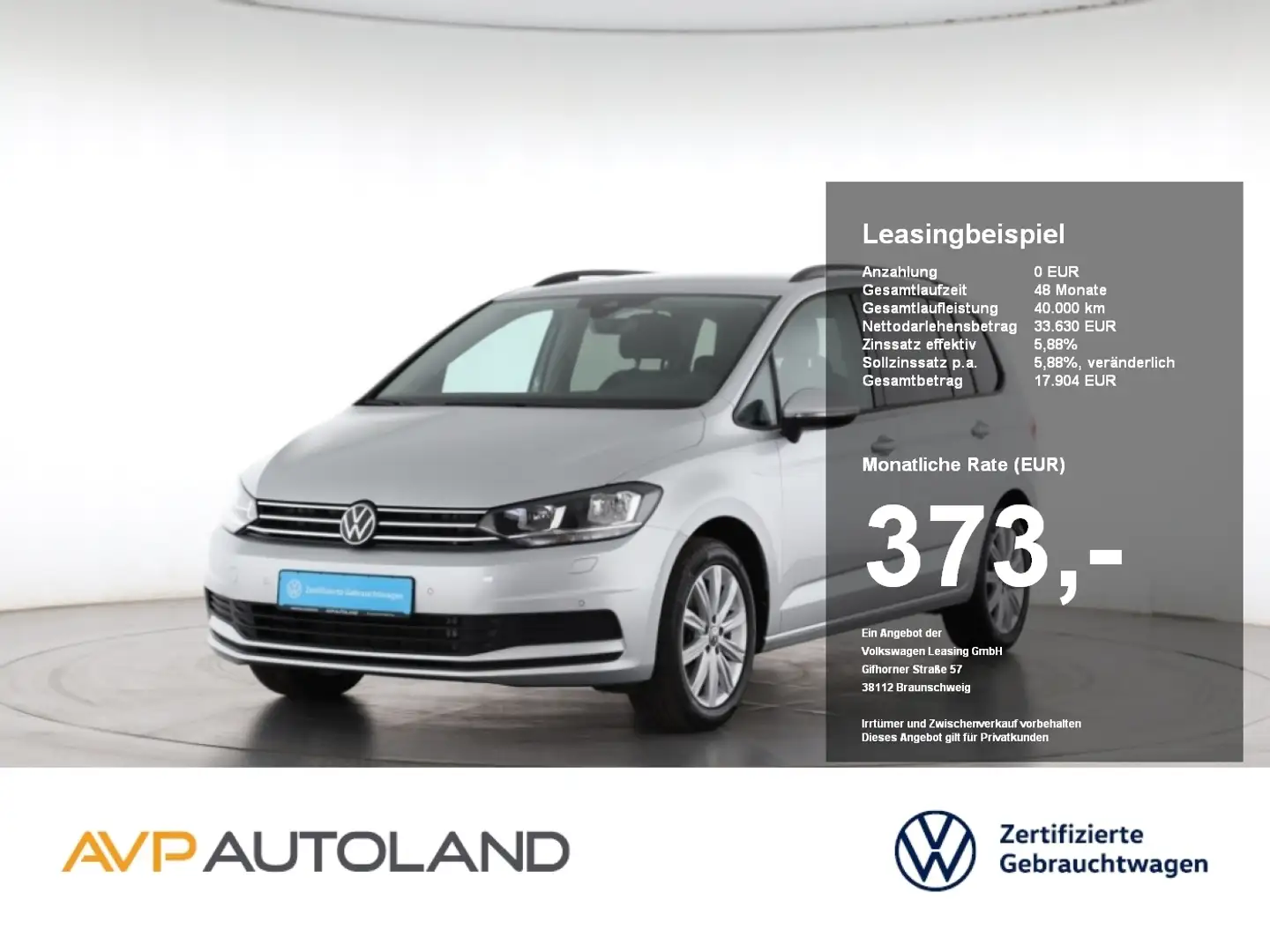 Volkswagen Touran 2.0 TDI Comfortline | STANDH. | 7 SITZER Silber - 1
