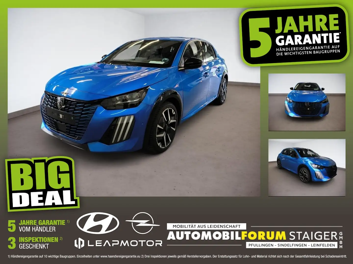 Peugeot 208 1.2 PureTech 100 GT Matrix 360 ACC DynLicht Blau - 1