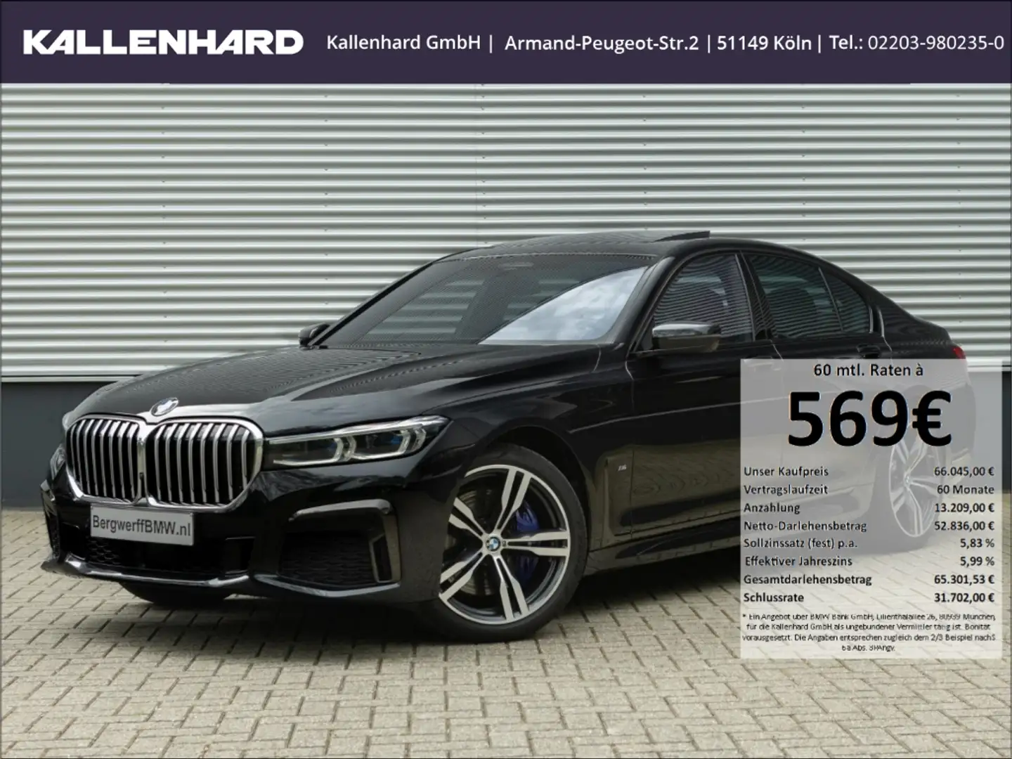 BMW 740 d xDrive M Sport-Aktivlenkung-Schiebedach-SHZ Schwarz - 1