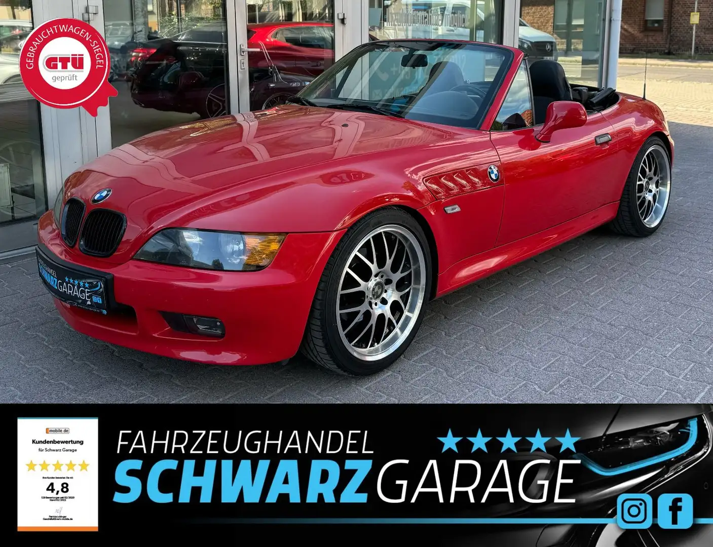 BMW Z3 *SCHNITZER*ALU*TÜV-NEU*TEILLEDER*KLIMA* Rot - 1