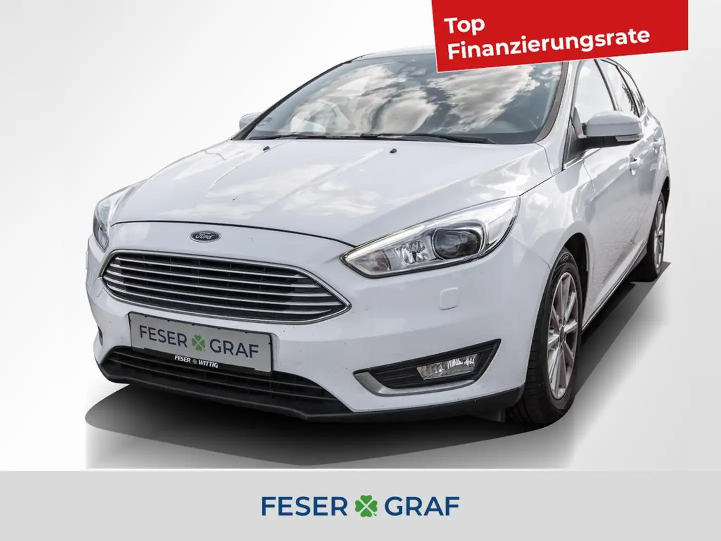 Ford Focus 1.5 Tianium GRA/Lenkhz/Scheibenhz/Klima/Tel/Sitzhz Blanc - 1