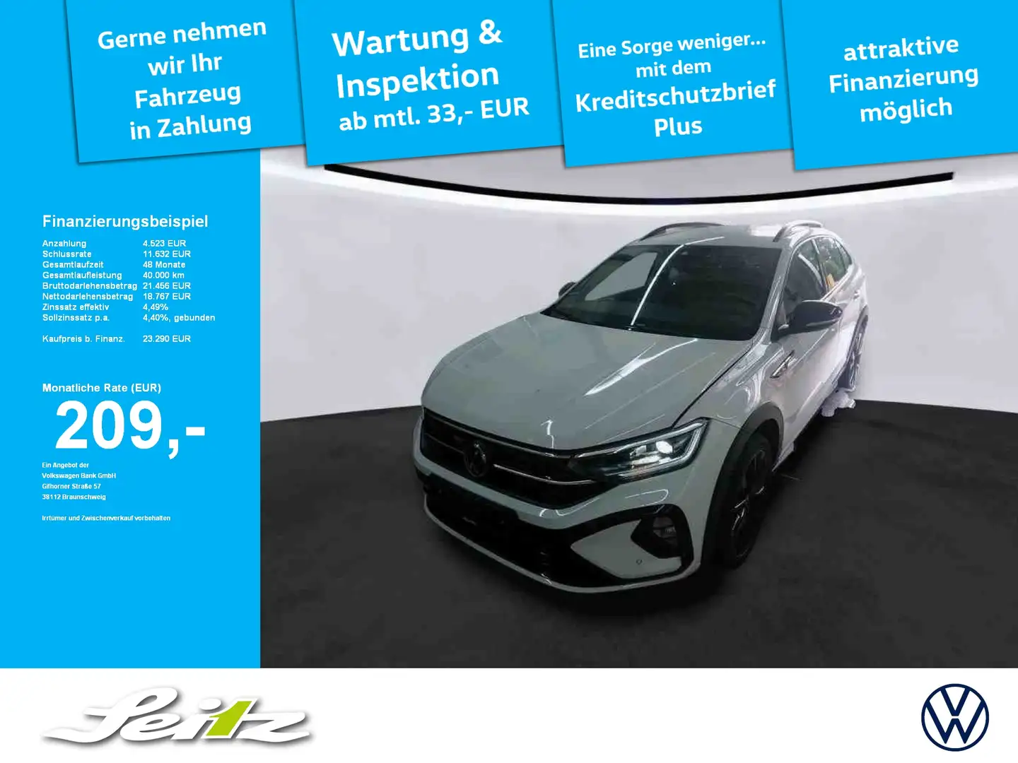 Volkswagen Taigo 1.5 TSI R-Line *AHK*MATRIX*KAMERA*NAVI* Weiß - 1