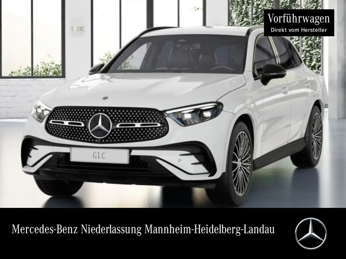Mercedes-Benz GLC 200 4M AMG+NIGHT+360+AHK+TOTW+KEYLESS+9G Weiß - 1