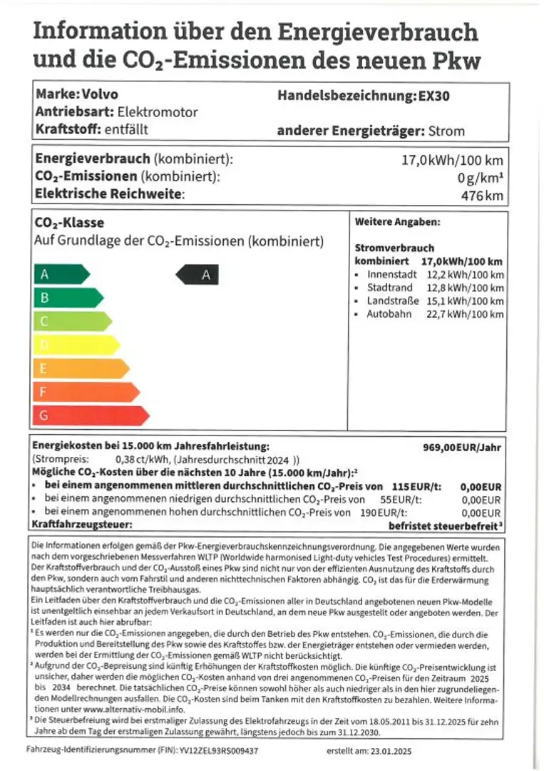 Volvo EX30 Single M. Extended Range RWD Plus *Winterpaket* Gelb - 2
