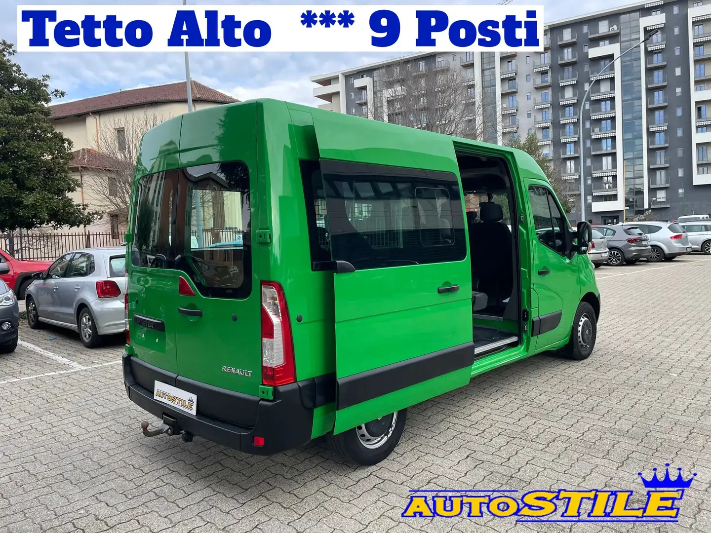 Renault Master 2.3dCi 145CV *** PULMINO Tetto Alto *** 9 Posti Green - 1